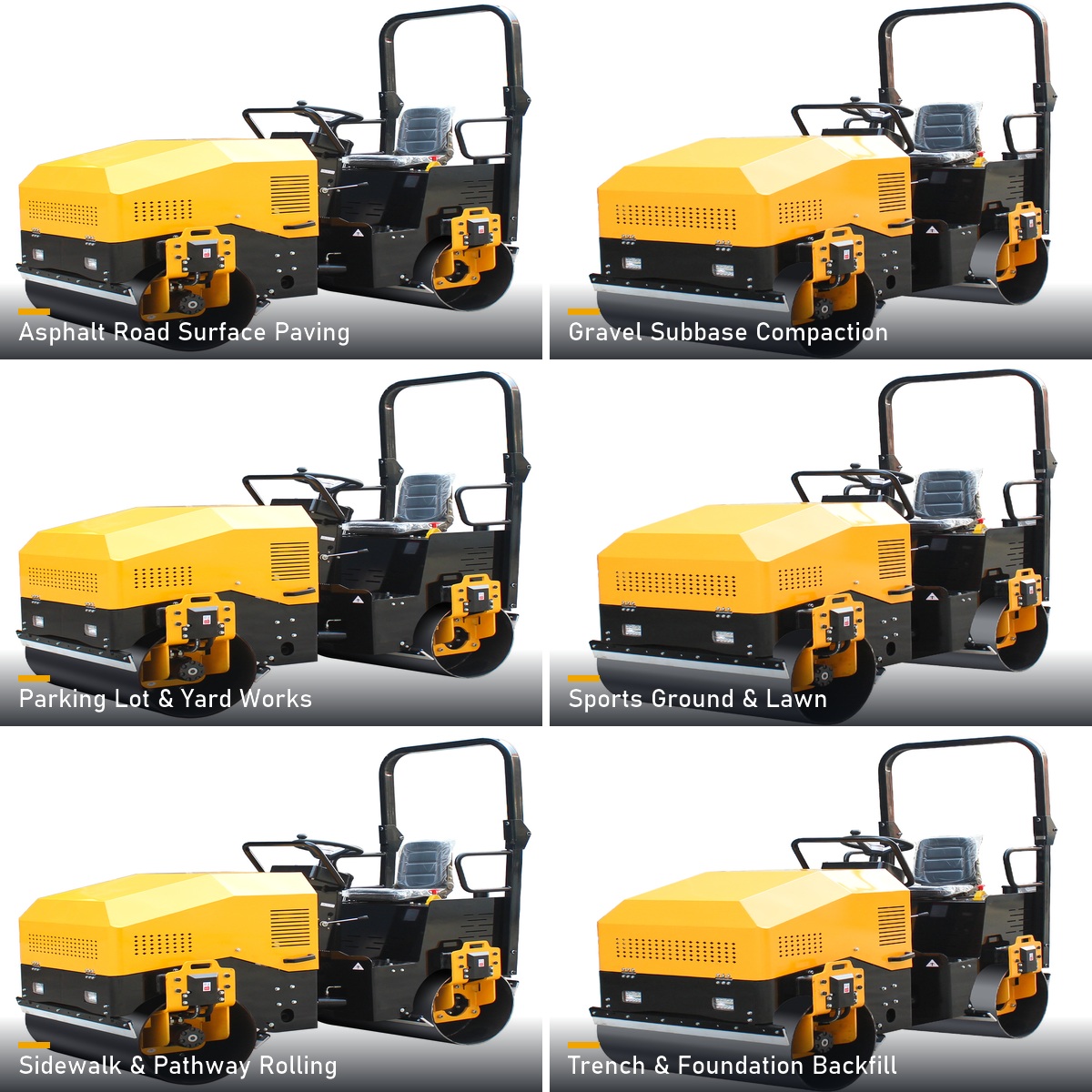 LHD-YL1000 road roller working scenes across road and site applications