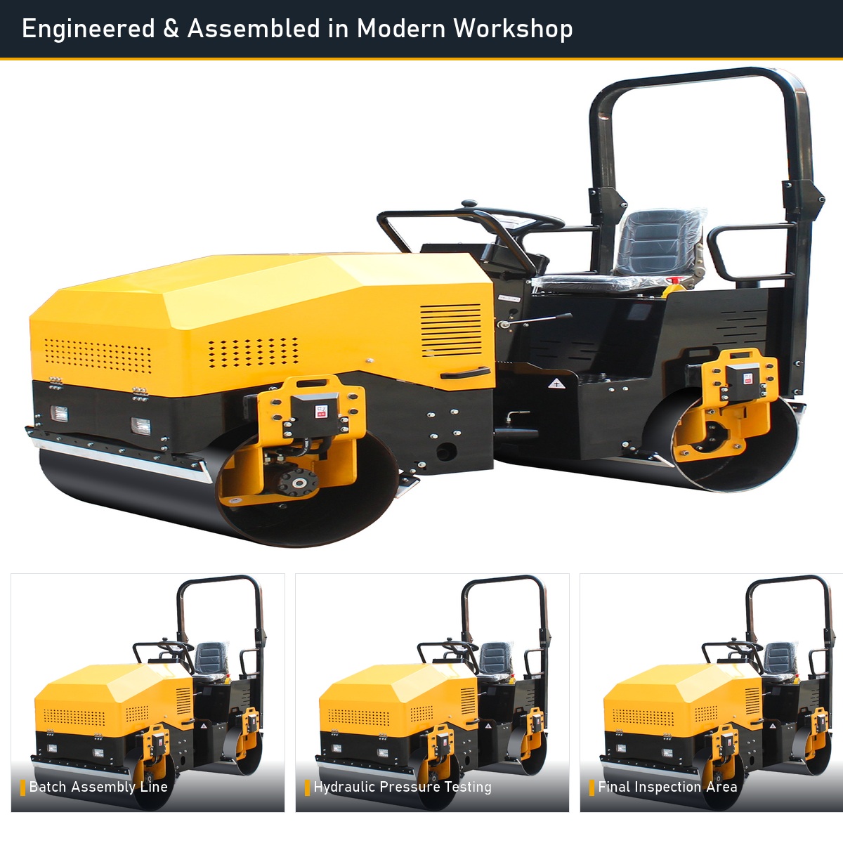 LHD-YL1000 road rollers in the Luhongda factory workshop