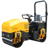 LHD-YL1000 1000mm ride-on tandem vibratory road roller with LUHODA branding on the body, full machine in three-quarter front view