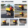 LHD-YL700 walk-behind roller compacting asphalt, road base, trench backfill and edges on real sites