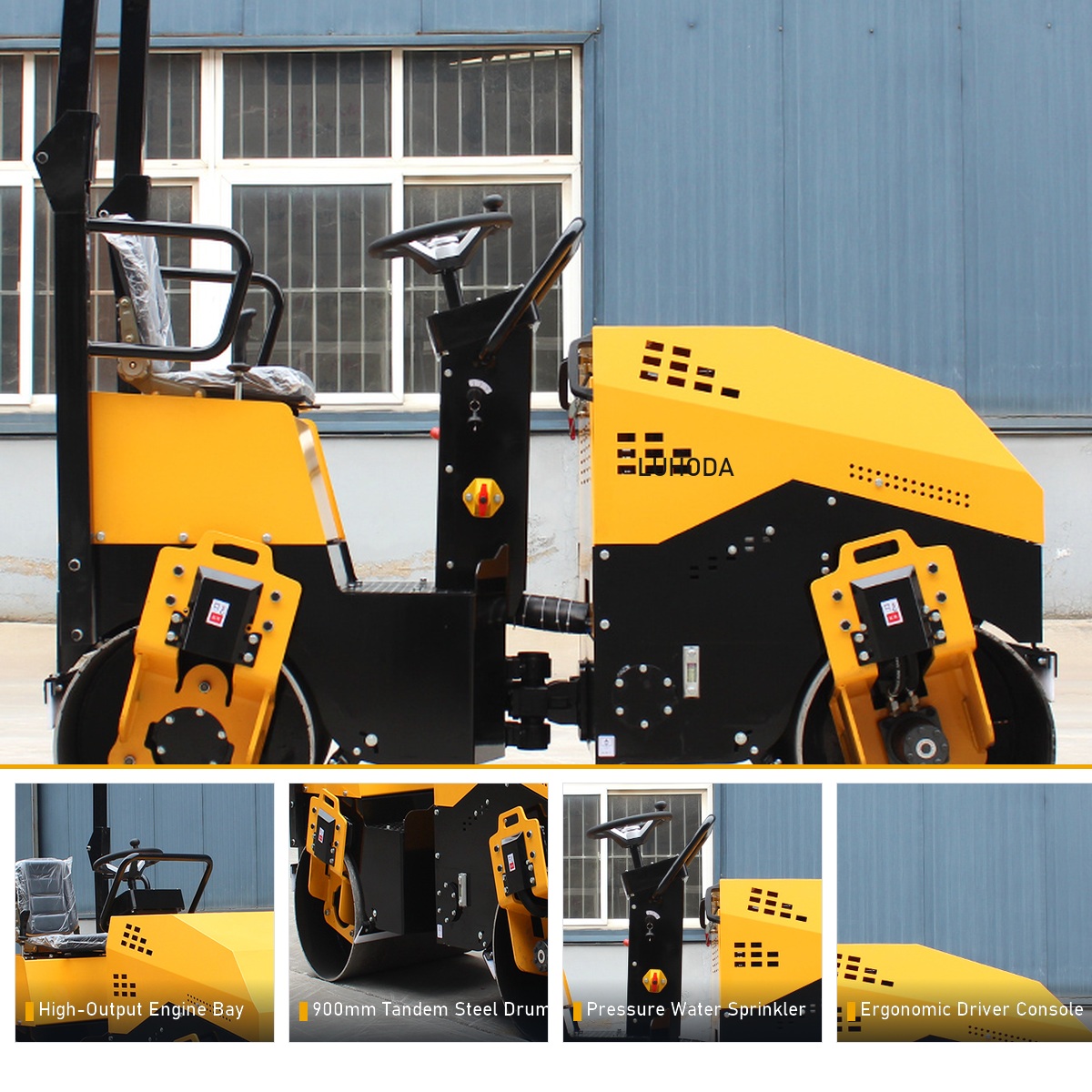 LHD-YL900 road roller key features and detail close-ups