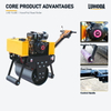 Gasoline engine, steel drum and control handle of the LHD-YL600 hand pull road roller