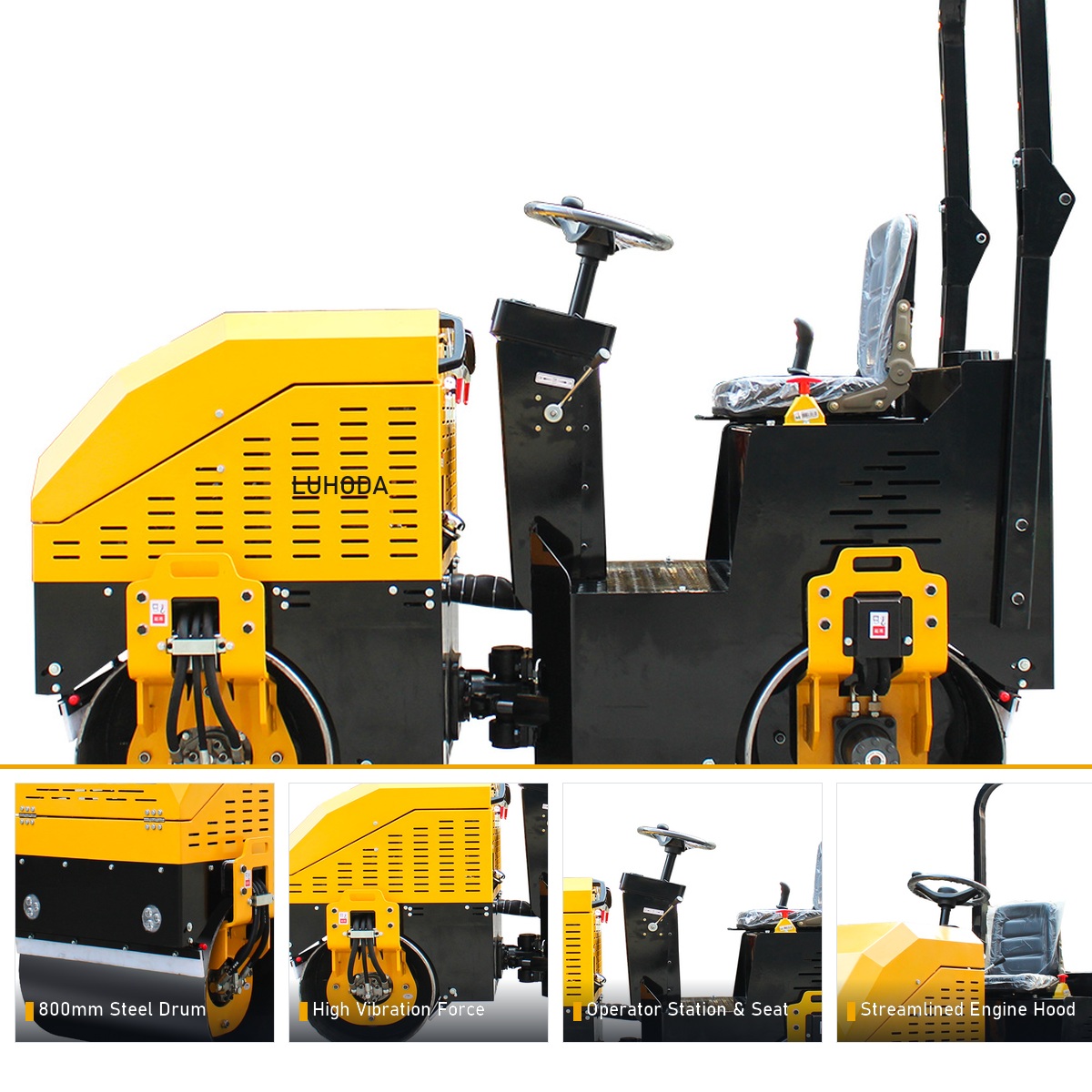 LHD-YL800Q road roller key features and detail close-ups