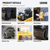 Double steel drums, engine, control system, hydraulic pump, hood and frame details of the LHD-YLS600 roller